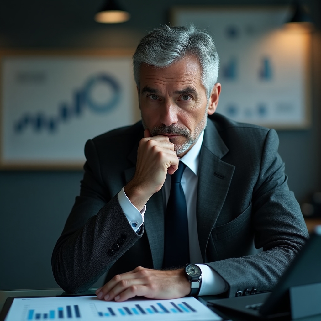 Consultant prezentând strategia de raportare unui manager de firmă